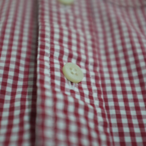 Abercrombie Kids Red Check Gingham Muscle Shirt 100% Cotton size S - Picture 4 of 6